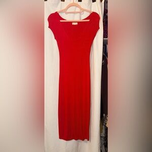 See You Monday Vibrant Red Maxi Dress